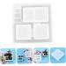TEHAUX 3pcs Box Flower Pot Mold Silicone Molds Concrete Planter Molds Creative Crystal Epoxy Mold Square Whitex3pcs 10.6X10.6X3.3CMx3pcs - Buy Online on GoSupps.com