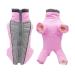 Dog Jacket Dog Coat Waterproof Fleece Lined Warm Winter Jacket Dog Clothing for Winter Autumn Pink for Female L