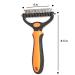 SLFEHHA Pet Grooming Brush - 2 Sided Shedding and Dematting Undercoat Rake Comb for Dogs & Cats - Gently Removes Mats, Tangles, and Loose Undercoat - Yellow/Black - Buy Online on GoSupps.com
