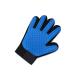 Cat Brush Glove 1 Pack Right Hand Grooming Glove Pet Hair Remover Mitt Pet Brush Glove Cat Grooming Glove Dog Grooming Glove Efficient Massage Glove for Cats & Dogs with Long & Short Fur Blue