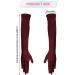 NQEUEPN Women Long Gloves Long Elbow Satin Gloves 21" Stretchy 1920s Opera Gloves Hand Care Moisturizing Gloves for Women Girls Evening Party Dance (Dark Red) - Buy Online on GoSupps.com