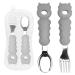 Seasboes Baby cutlery set children's fork & baby open stainless steel with silicone handle children's cutlery from 1 yhre children's cutlery stainless steel with a round handle for young girls dishwasher safety