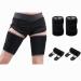 MOVKZACV 1Pair Slim Heat Thigh Trimmers for Weight Loss Increases Heat & Sweat Production Thigh Hamstring Compression Sleeves for Leg Body Wraps for Slimmer Toned Legs Muscles(Black)