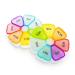 Bywocn Weekly Pill Organizer, 2 Pack Portable Pill Box 7 Day with Large Compartments, Medicine Organizer Flower Pill Container for Vitamins Fish Oils or Supplements