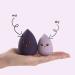 4Pcs Makeup Sponges Set with Egg Case - Flawless Blend for Foundation, Cream, Liquid, Powder - Purple - Buy Online on GoSupps.com