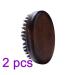 Bestalice Wild Boar Bristle Beard Brush Set - 2 Pieces Black Wooden Handle for Fur Care & Softening Face Hair Classic Walnut Style - Buy Online on GoSupps.com