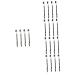 Healvian 20 Pcs Two-in-one Eyebrow Pencil Eyebrow Liner Eyebrow Cosmetics Brow Drawing Pens Brown Wooden