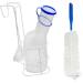 Medi-Inn Urine Bottle for Men 1000ml - Clear with Bed Holder & Cleaning Brush | International Shipping - Buy Online on GoSupps.com