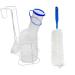 Medi-Inn urine bottle PC 1000 ml for men clear with bed holder and cleaning brush