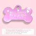 Ibera Gifts - Personalized Bone-Shaped Pendants for Medium to Large Dogs & Cats - Custom Engraved Dog Collars & Name Tags (Pink Heart) - Buy Online on GoSupps.com