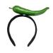 SKISUNO Chili Hair Hoop Headband Hair Accessories for Kids Chili Pepper Hat Chili Design Hair Hoop Fruit Man Elastic 1 count (Pack of 1) Green