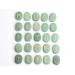 Natural Crystal Rough Natural Green Carved Crystal Palm Stones Engraved Pagan Lettering Wiccan Rune Stones Set with A Pouch - Stones