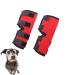 Dog Leg Brace 2 Pack Canine Dog Leg Joint Wraps Compression Brace Protects Wounds Prevents Injuries and Sprains Helps with Loss of Stability Caused by Arthritis Pet Kneepad|Red (M)