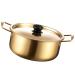 Stainless Steel Gold Kitchen Ramen Noodle Kitchen Korean Ramen Cooking Kitchen for Noodle Kitchen (Color : Golden Size : 26X18X8.5CM) (Gold 26X18X8.5CM