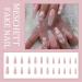 Gradient Pink Cloud Rhinestone Long Coffin False Nails - 24PCS Full Cover Press on Nails for Party, Prom, Women Style - Shop Now! - Buy Online on GoSupps.com