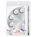 Buy Makeup Mixing Palette with Spatula - Stainless Steel Semi Circle Tool for Cosmetic Nail Art Eye Shadow Lipstick & Foundation - Buy Online on GoSupps.com