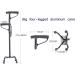 Crutches Aluminum Alloy with Ergonomic Grip 4 Claw Legs Light Adjustable Walking Stick for The Elderly Black Surprise Gift - Buy Online on GoSupps.com
