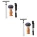 Balacoo 2 Sets Manual Shaver Hair Sweep Brush Vintage Shaving Kit Barber Razor Kit Shaving Brush Barber Straight Razor Wet Shaving Kit Men Manual Razors Beard Shaving Razor Tool Body