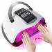 Nail Lamp 280W Gel Nail Lamp Nail Dryer UV Lamps for Gel Nails LED Nail Lamp with Automatic Sensor / 4 Timer Setting Home and Salon