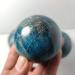 Natural Crystal Rough Stone Jewelry Natural Crystal Rough 60mm Natural Blue Apatite Sphere Crystal Stone Quartz Globe Ball Rock Gift Wooden Base ReikiHome Decor Natural ReikiCrystal Stone Jewelry