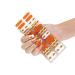 Gel Nail Polish Strips Stickers 20 Full Wraps Semi-Cured Nail Art Sticker Waterproof Self-Adhesive Gel Stickers Decals with Nail File for Cute Women Girls (Orange Pineapple) (Bss)