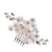 Housoutil Bridal Comb Wedding Hair Comb Hair Accessories for Girls Flower Hair Clip Wedding Ceremony Decorations Tiara White Pearl Bride Flower Head Color-preserving Copper Wire