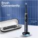 Oral-B iO8 Electric Toothbrushes For Adults Gifts For Women / Men App Connected Handle 1 Toothbrush Head & Travel Case 6 Modes with Teeth Whitening 2 Pin UK Plug Limited Edition Black Zip travel case without extra refills - Buy Online on GoSupps.com