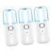 PLAFOPE 3pcs Nano Water Replenishing Instrument Portable Facial Moisturizing Hydrator Plastic White