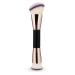 Makeup Brushes Double Ended 2-in-1 Foundation Contour Brush (Flat/Angled) Premium Kabuki Highlighter Bronzing Concealer Brush for Liquid Cream Powder Blending Face Cosmetics Tools