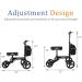 Aojin Steerable Knee Walker Deluxe Medical Scooter - 2022 Upgraded Model with Dual Rear Brake and Shock Absorption | Compact Crutches for Foot Injuries (Black) - Buy Online on GoSupps.com