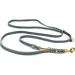 Copcopet 3-Way Adjustable Dog Leash | Handmade Fat Leather Braided Leash with Brass Carabiners | Soft & Durable 3m x 15mm - Gray - Buy Online on GoSupps.com