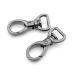 CRAFTMEMORE 2pcs Oval Snap Hooks Heavy Duty Metal Push Gate Swivel Lobster Clasp Keychain Clip Purse Making Accessories SC09 (1/2 Inch, Gunmetal Black) 1/2 Inch Gunmetal Black