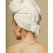CROWN AFFAIR - The Towel - Special Microfiber Hair Towel  Oversized for Optimal Drying  White