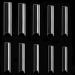 MWOOT 500PCS extra long false nail tips XXL long acrylic C curve nail tips half cover coffin shape nail tip French fake nail for nail art manicure 10 sizes (clear)