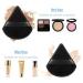 6 Pieces Black & Pink Velour Makeup Sponges - Soft Triangle Powder Puffs for Loose & Setting Powder | Perfect Gift for Women s Beauty Tools - Buy Online on GoSupps.com