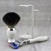 3 Pc Men's Shaving Kit | 5 Edge Razor Black Badger Hair Brush & Stand | Perfect Grooming Set for Men - Buy Online on GoSupps.com