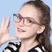 ADEWU Children's Blue Light Filter Glasses - TR90 Anti-Tiredness Rectangular Frame for Boys & Girls (Dark Gray/Red) - Buy Online on GoSupps.com