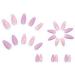 JUSTOTRY Almond False Nails - 24 Short Light Purple Press on Nails with White Flower Designs - Oval Acrylic Fake Nails for Women - Includes Glue - Nail Art - Buy Online on GoSupps.com