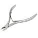 uxcell Silver Tone Stainless Steel Dead Skin Cuticle Pusher Remover Scissors