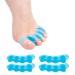 HUPOO Gel Toe Separators Stretchers Spacers Bunion Correctors Hammer Corrector Used for Manicure Relaxing Toes Spacer Running/Yoga/Pedicure Women and Men. 2 Pair Blue 4 Count (Pack of 1)