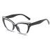 LJCZKA Blue Light Blocking Glasses for Women Cat Eye Eyeglasses Computer Anti Eyestrain Anti Glare Cateye Clear Frame Blackwhite