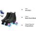 MAOWAO High Top PU Leather Women Roller Skates - Adjustable Double Row Skates for Beginners - US 6 Black Flash Wheel - Includes Carry Bag - Buy Online on GoSupps.com
