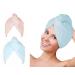 SYMGLIA Microfiber Hair Drying Towel 2 Pack Hair Drying Towels for Women Dry Hair Towel Bath Cap (Blue/Pink) Blue/Rose