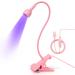 krofaue UV Nail Polish Curing Lamps Gel UV Gooseneck Nail Lamp 3W 5V Gel Nail Polish UV Light with 4 Levels Setting Lamp Clip Professional Nail Dryer for Gel Polish Curing Nail Tips Art Tools Pink