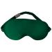 Sleep Mask Silk Eye Mask for Sleeping Women/Men/Girls 19 Momme Both Sides 100% Pure Mulberry Silk Blackout Anti-Allergy Blindfold with Elastic Strap for Night Travel Nap Meditation (Midnight Green)