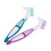 Foytoki 2 piece of prosthesis cleaning brush prosthesis cleaning tools brush for braces prosthesis brush toothbrush prosthesis care prosthesis cleaning toothbrush