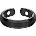 Weing Magnet Ring for Lymph Therapy - Therapeutic Magnet Rings for Stress Relief & Pain Management | Shiny Black Slim Design with 4 Magnets - Buy Online on GoSupps.com