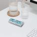 WIRESTER 3 Day Pill Box with Mirror | Rectangle Compartment Medicine Holder for Travel | Mermaid Scales Blue Wave Design - Buy Online on GoSupps.com