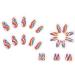 BSLVWG 24-Piece Almond Press-On Nails - Multi-Colored French Wave Pattern Nude Swirl Short Artificial Nails for Women with Glue - Buy Online on GoSupps.com