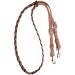 Martin Saddlery Latigo Barrel Reins with Colored Laces Chocolate